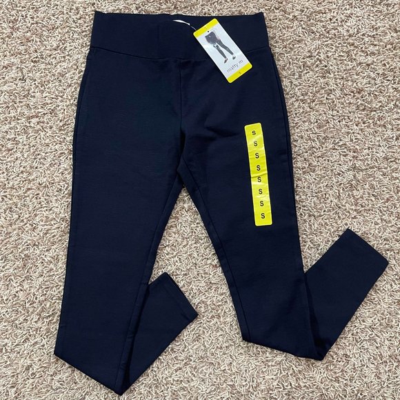 NWT Matty M Women’s High Rise Slub Ponte Legging Pants Blue, Size Small (New) - Picture 3 of 6